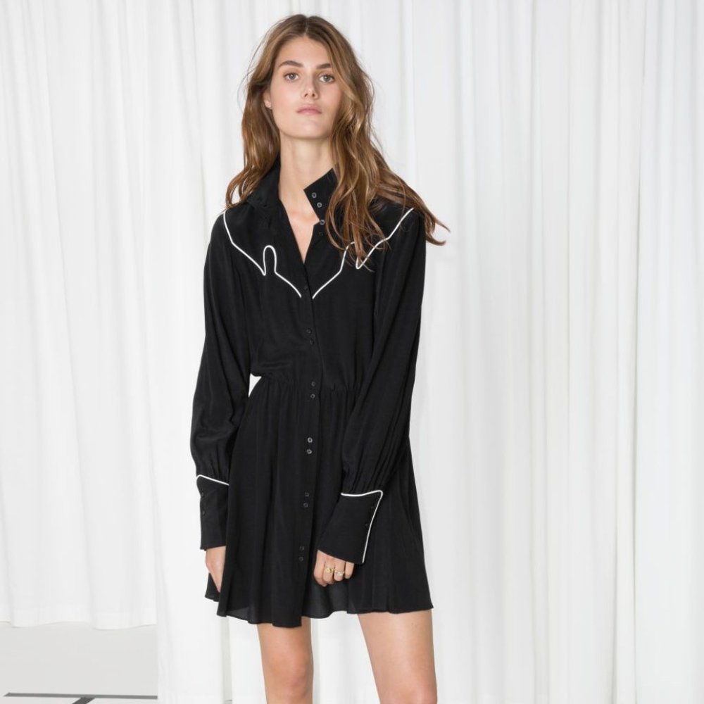 & Other Stories Black Western Dress